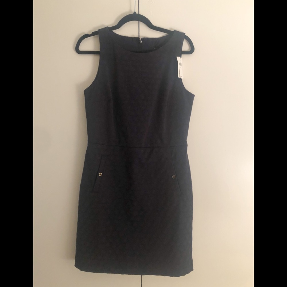 Banana Republic Navy Polka Dotted Dress